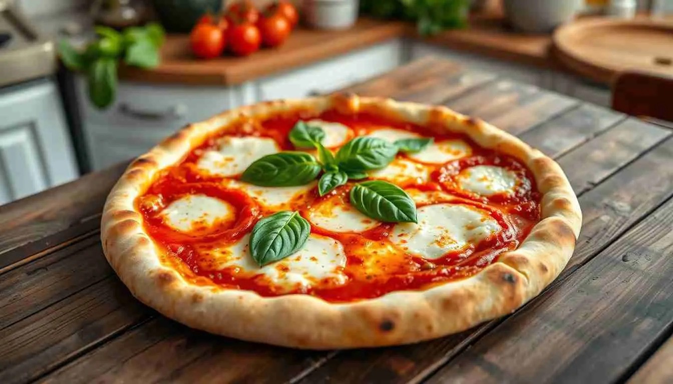 Classic margherita pizza