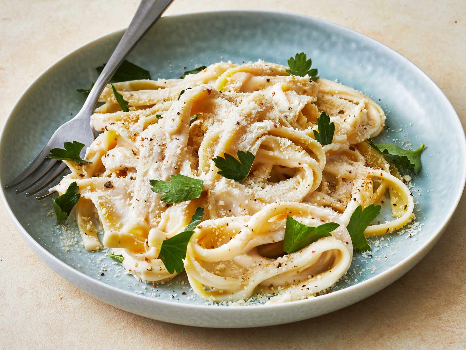 Creamy alfredo pasta